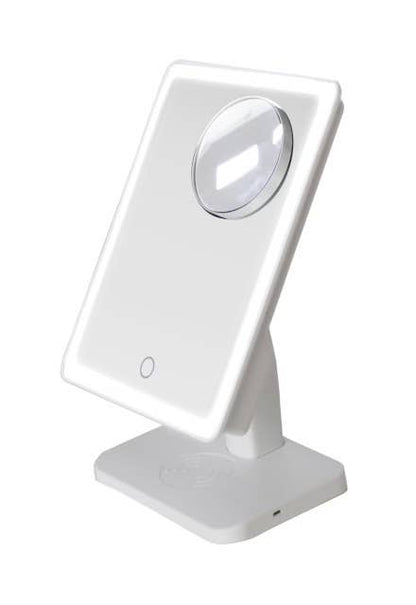 Glam Studio Vanity Mirror and Bluetooth Speaker-White