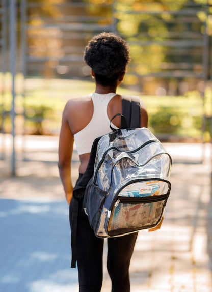 Clear Backpack For School XL | Top YKK® Zip | Black Rhino
