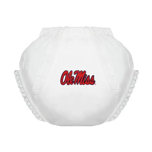 Ole Miss Rebels Eyelet Bloomer, White