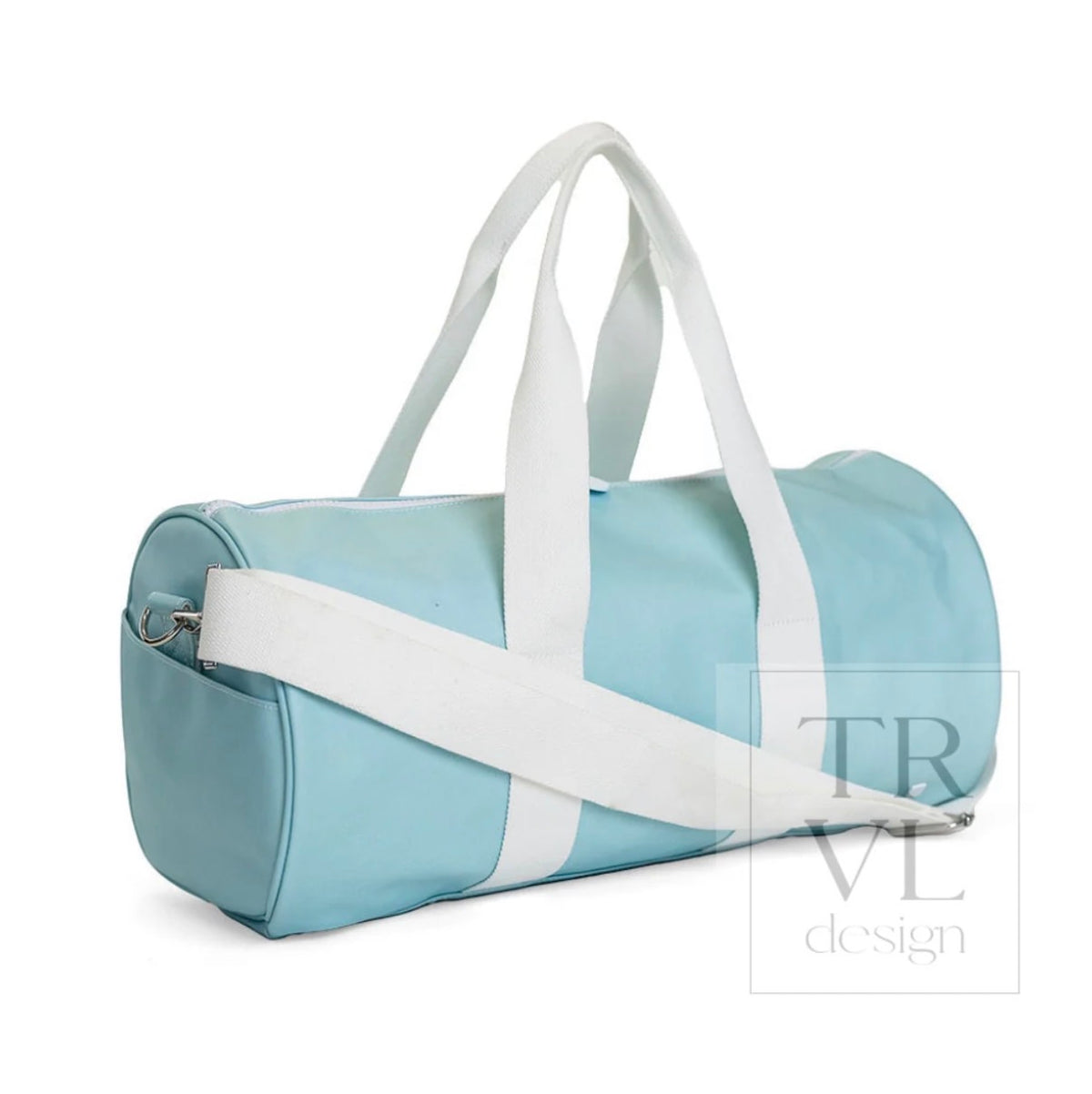 Coated Canvas Large Duffel, Lake Blue