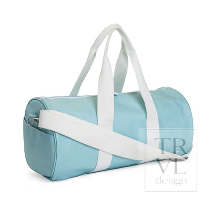 Coated Canvas Large Duffel, Lake Blue