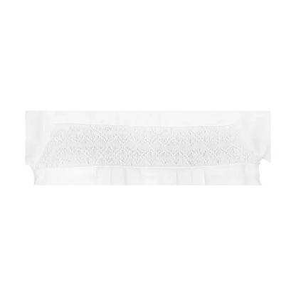 Diamond Smocked Bubble, White