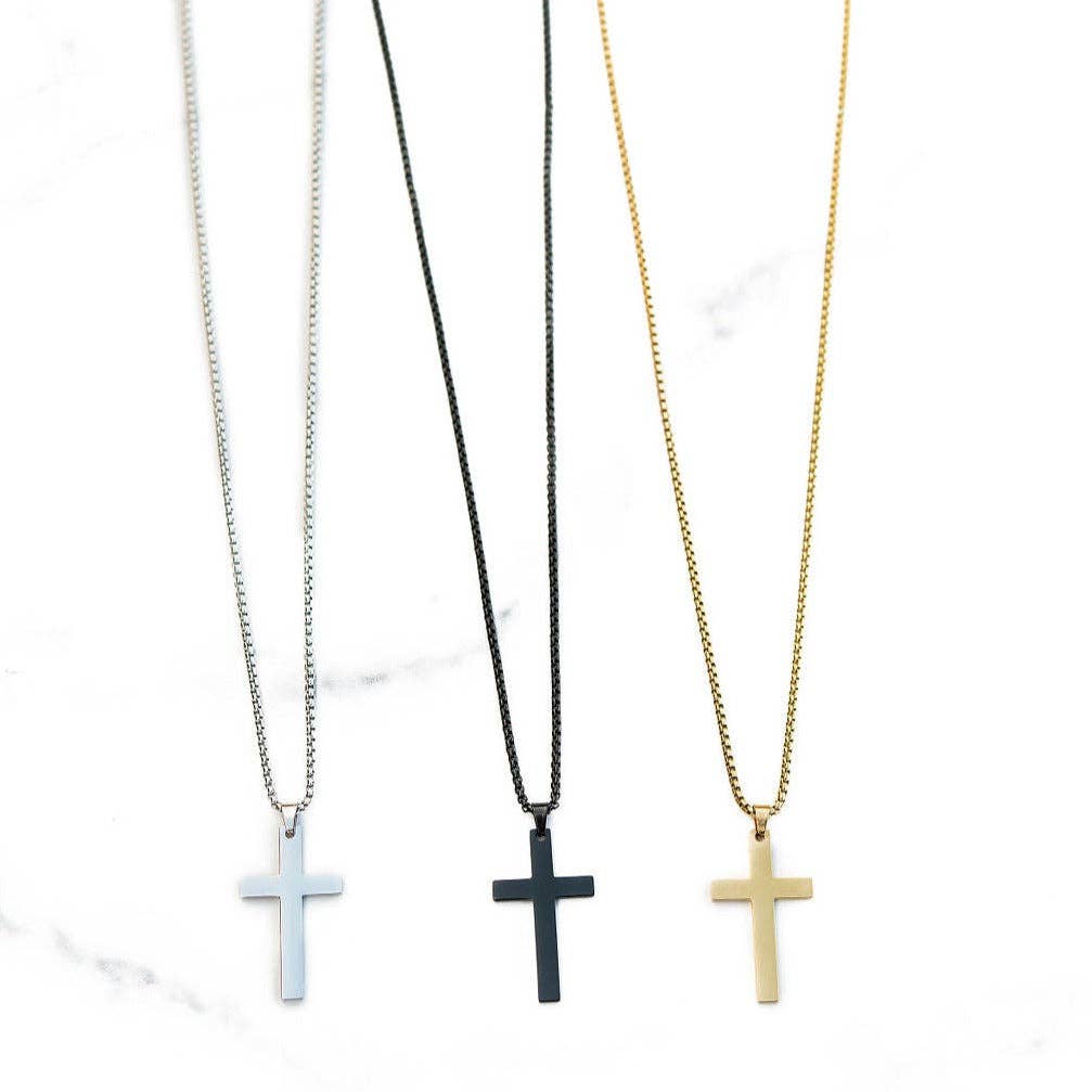Flat Gold Cross Chain