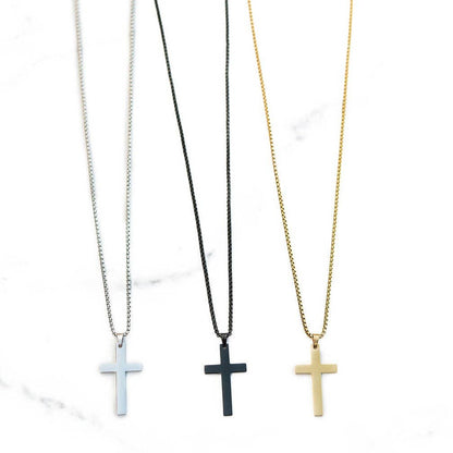 Flat Gold Cross Chain