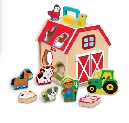 Wooden Shape Sorting Barn