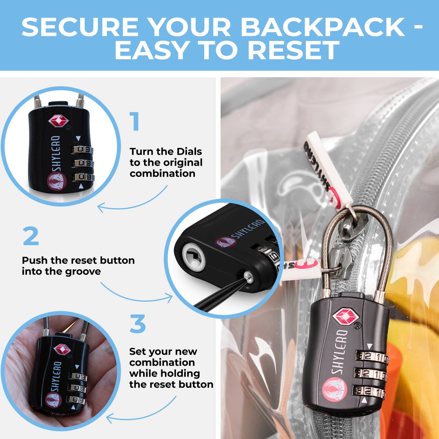 Clear Backpack For School XL | Top YKK® Zip | Gray Rhino