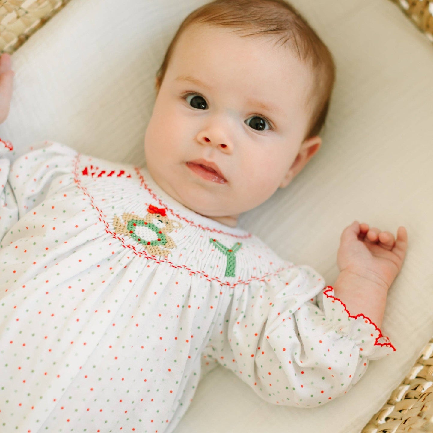 Christmas Joy Classics Bishop Long Sleeve Bubble - Red Girl