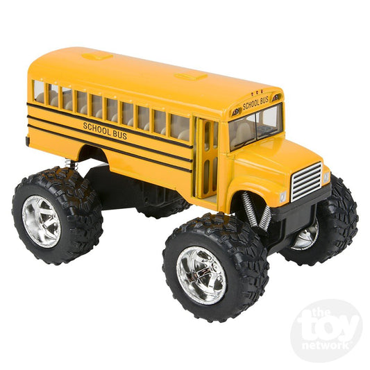 Diecast Pull Back Big Wheels School Bus