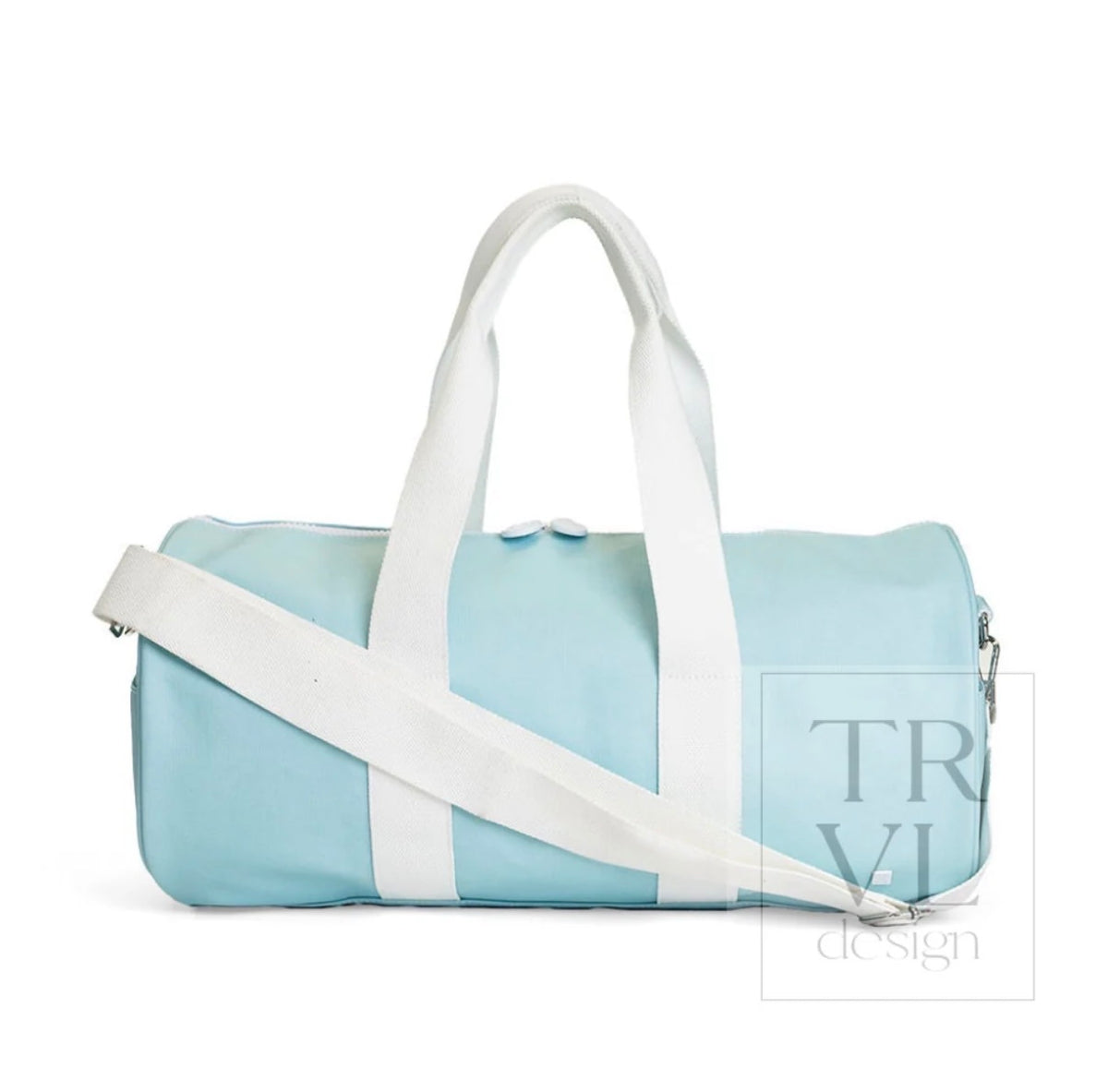 Coated Canvas Large Duffel, Lake Blue