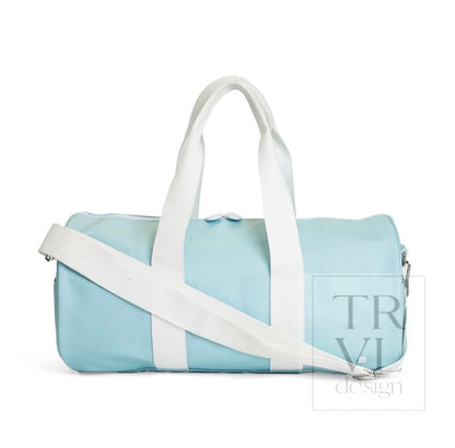 Coated Canvas Large Duffel, Lake Blue