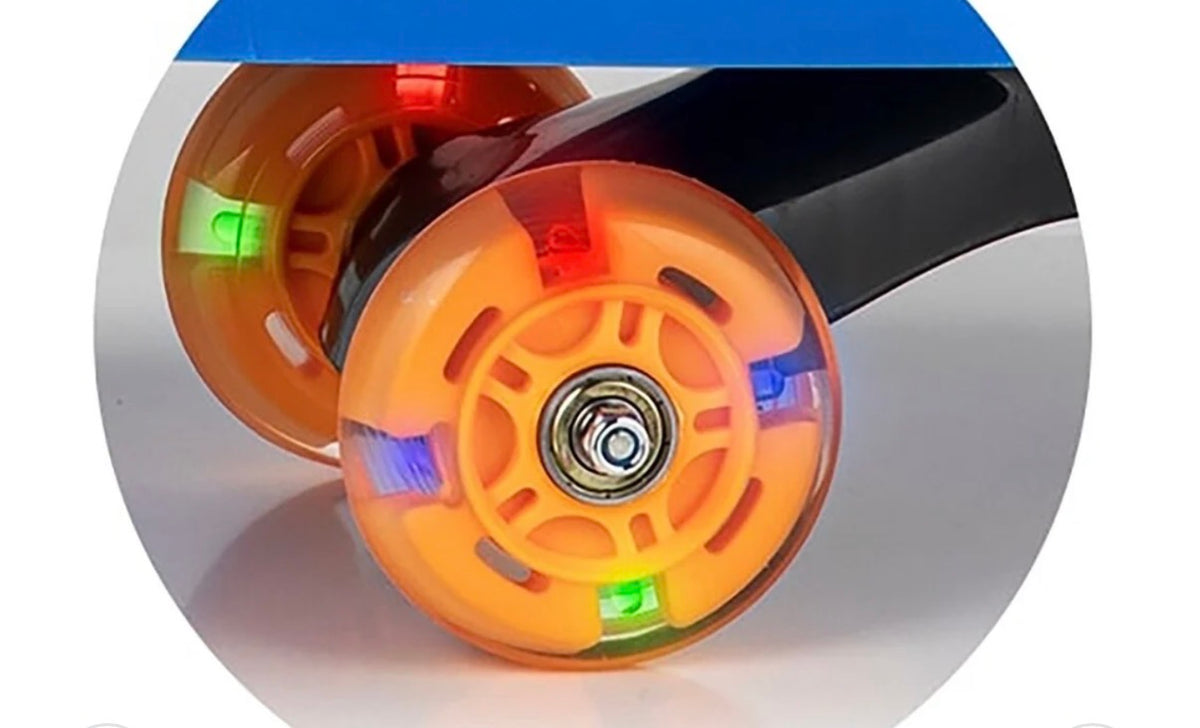 PLASMA GLOW LIGHT UP WHEELS,
BLUE BODY /RED ACCENT