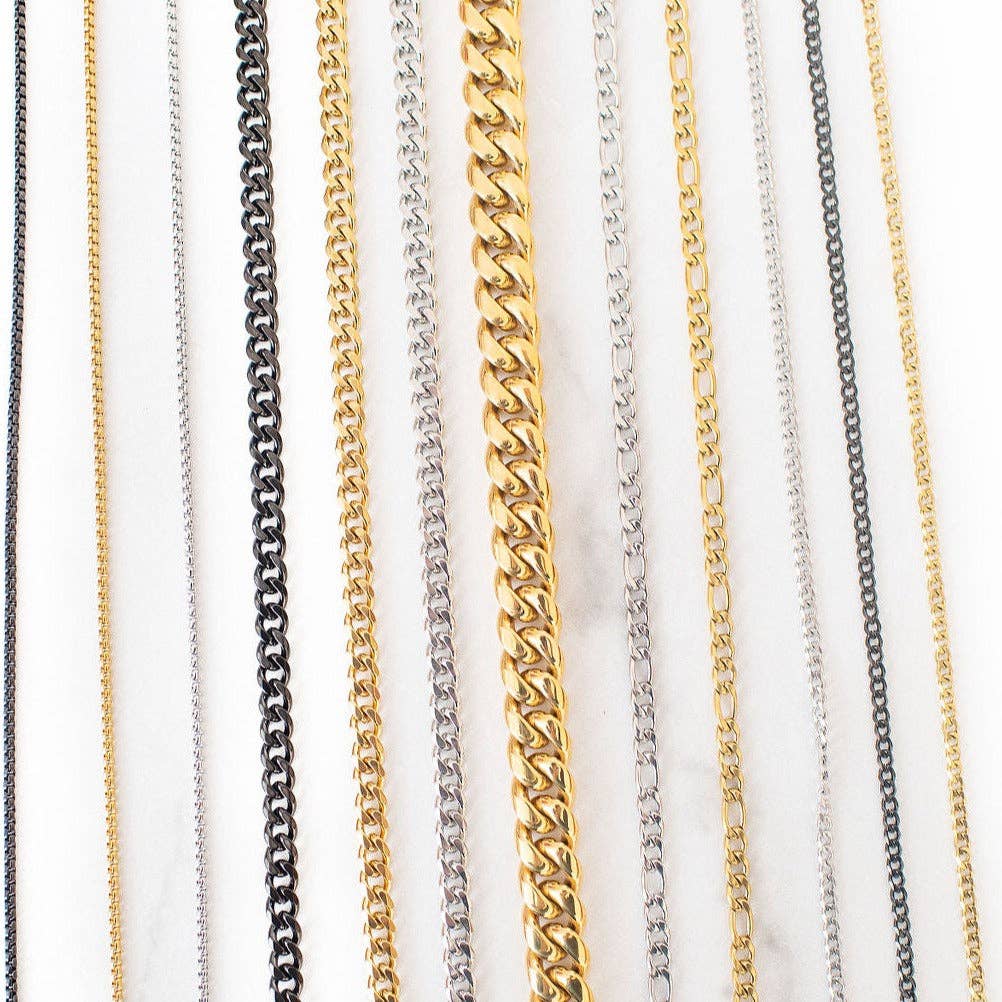 Thin Cuban Link Chain | Gold