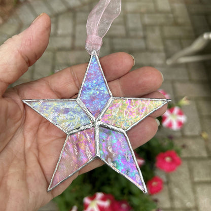 Little Star: Baby Girl Handmade Stained Glass Star