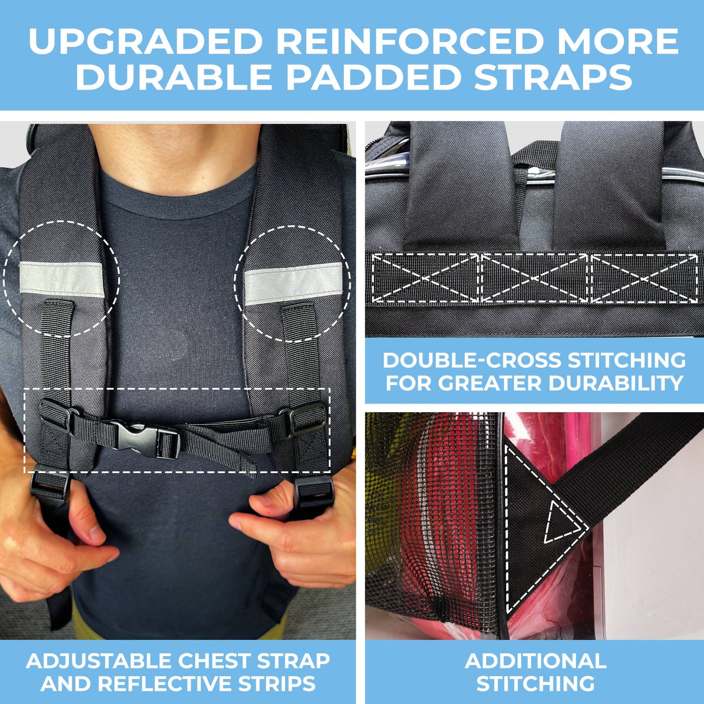 Clear Backpack For School XL | Top YKK® Zip | Black Rhino