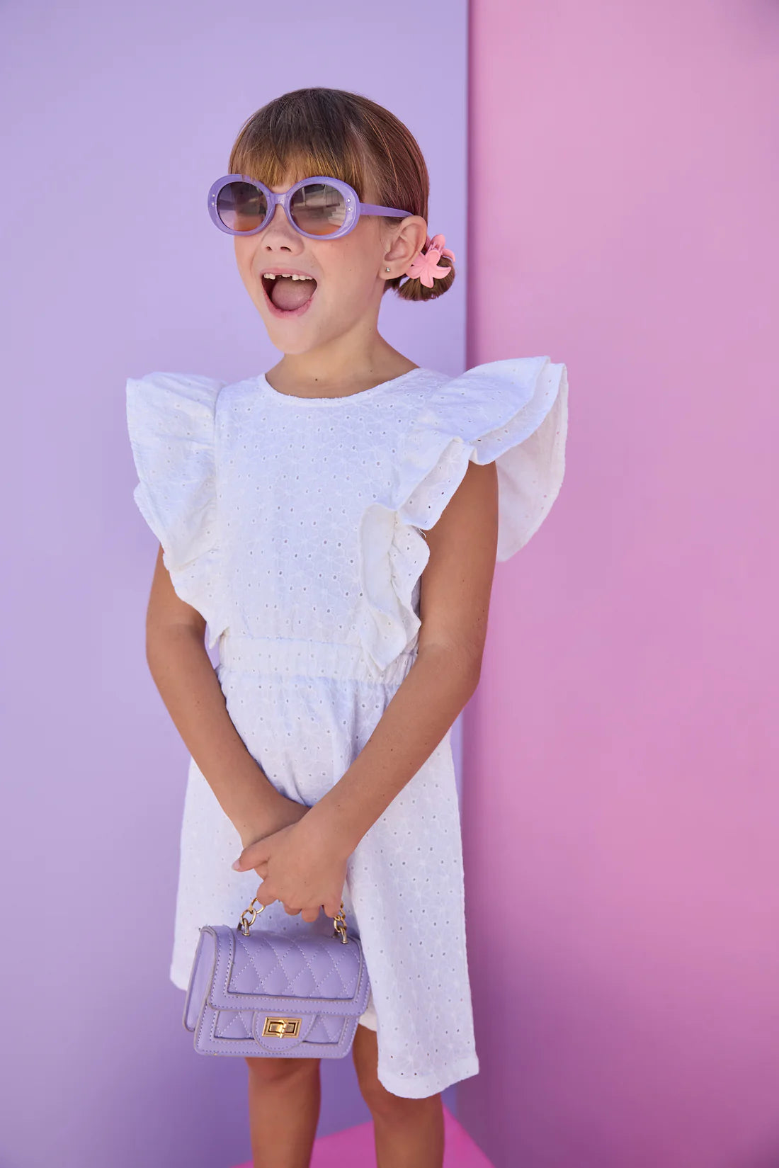 Sadie Dress, White Embroidery