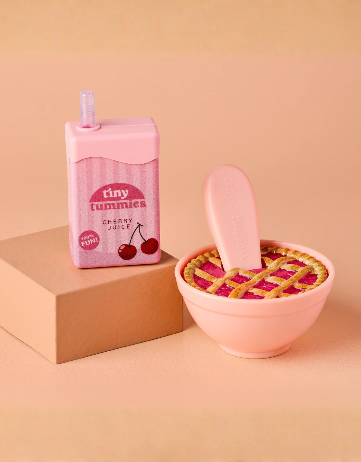 Tiny Tummies Set - Cherry Pie Bowl and Juice Box