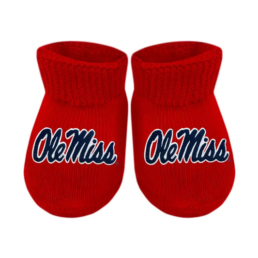 Ole Miss Baby Bootie, Red