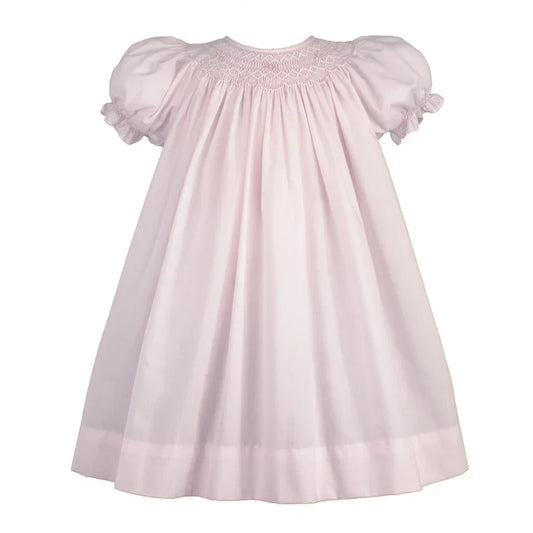 Petit Ami Smocked Bishop, Pink
