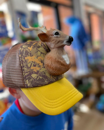 3D Animal Head Trucker Hat, Deer