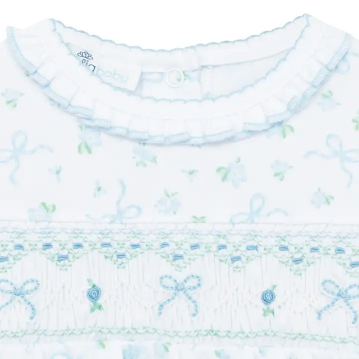 Eloise's Classics Smocked Bubble, Sky Blue