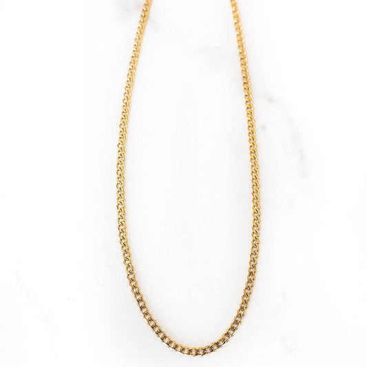 Thin Cuban Link Chain | Gold