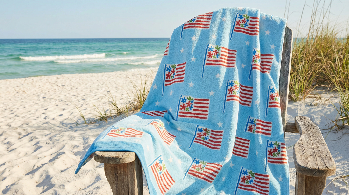 American Bloom Beach Towel