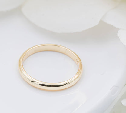 14K Gold Band Baby Ring - 2mm Band (Multiple Sizes)