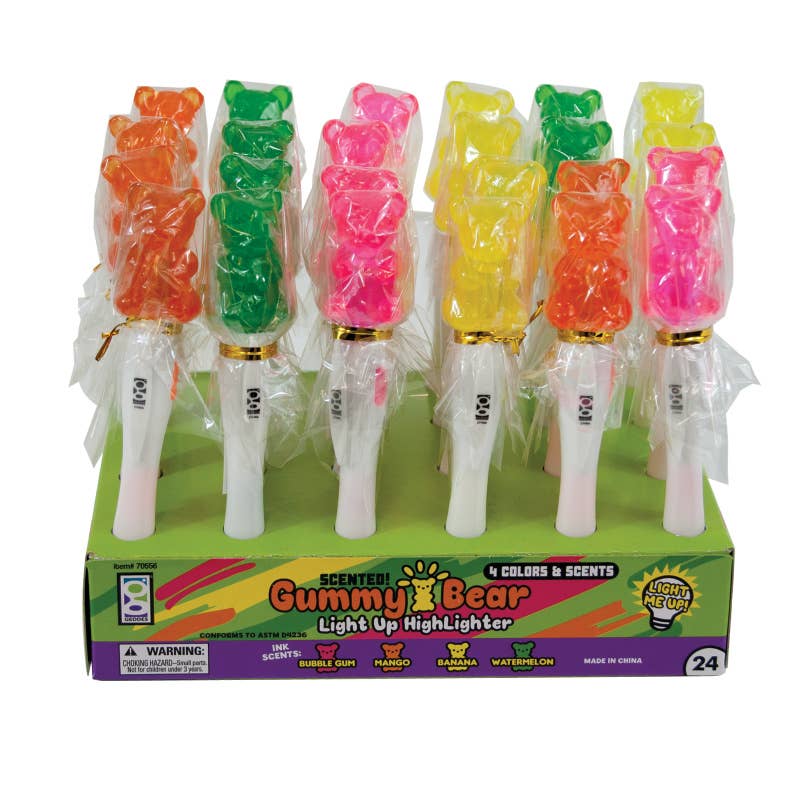 Scented Gummy Bear Light up Highlighter 24/