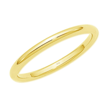 14K Gold Band Baby Ring - 2mm Band (Multiple Sizes)