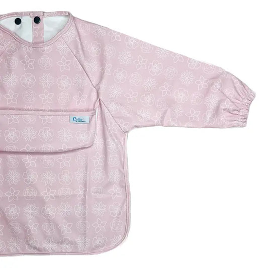 The Grayson Long Sleeve Bib, Pink Petal Blossom