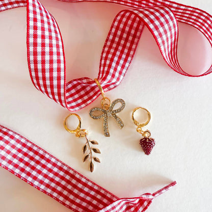 Gingham Shoe Charms and Lace Sets | Sneaker Charm Sets (2 color options)