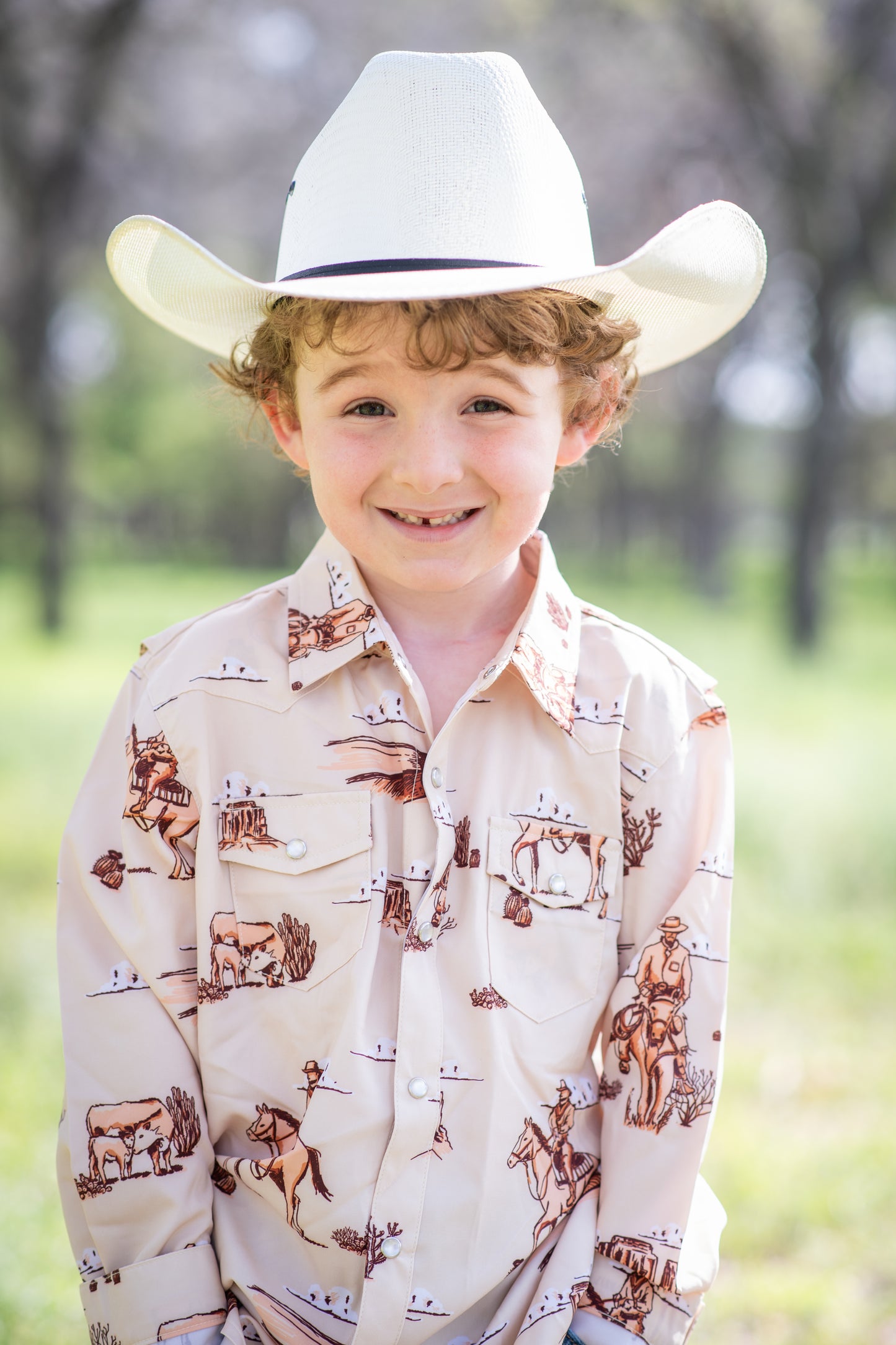 Cattle Drive Pearl Snap Button Down Shirt