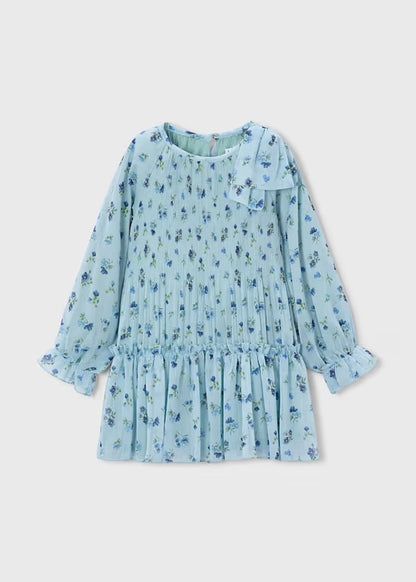Annisa Pleated Bow Shoulder Dress