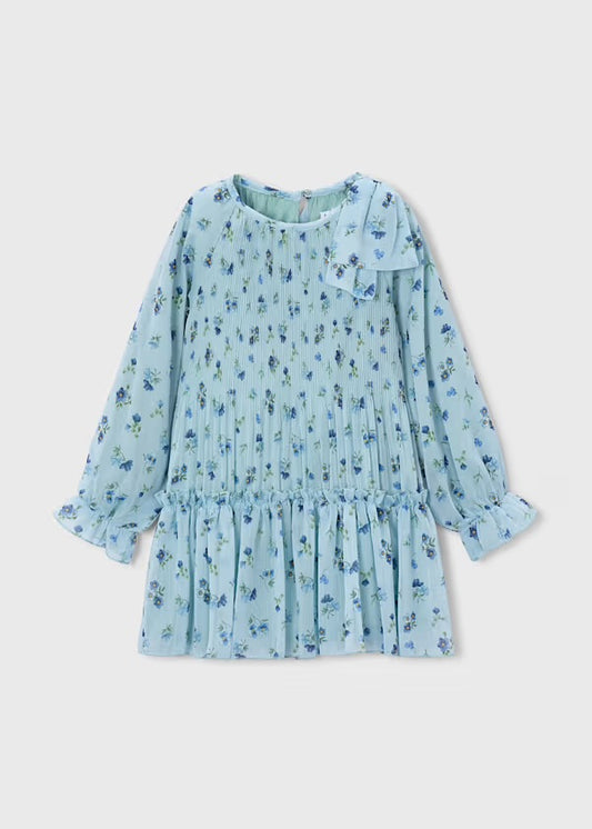 Annisa Pleated Bow Shoulder Dress