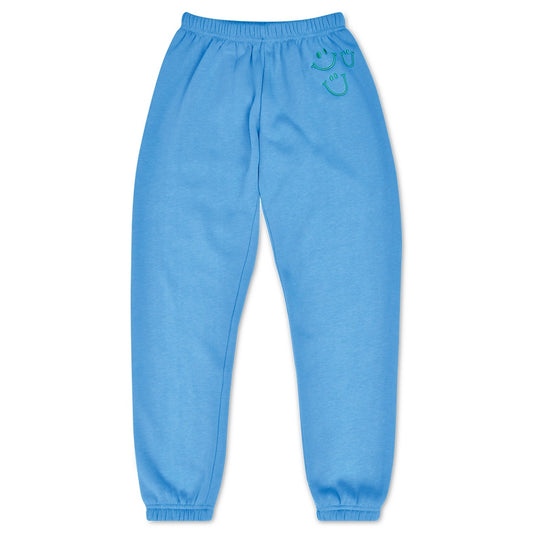 Happy Faces Sweatpants, Bright Blue