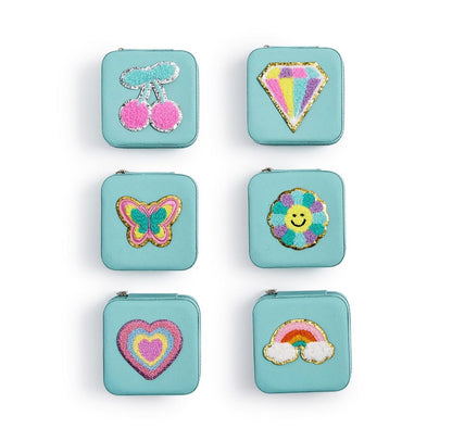 Chenille Patch Mini Jewelry Box, Assorted Patches