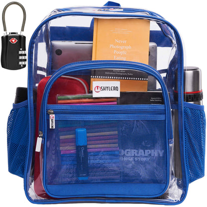 Clear Backpack For School XL | Top YKK® Zip | Blue Rhino