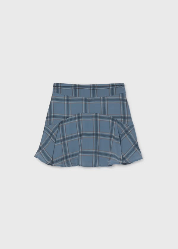 Indigo Plaid Skirt