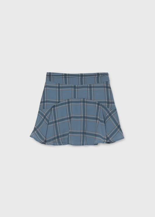 Indigo Plaid Skirt