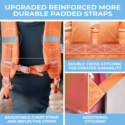 Clear Backpack For School XL | Top YKK® Zip | Orange Rhino