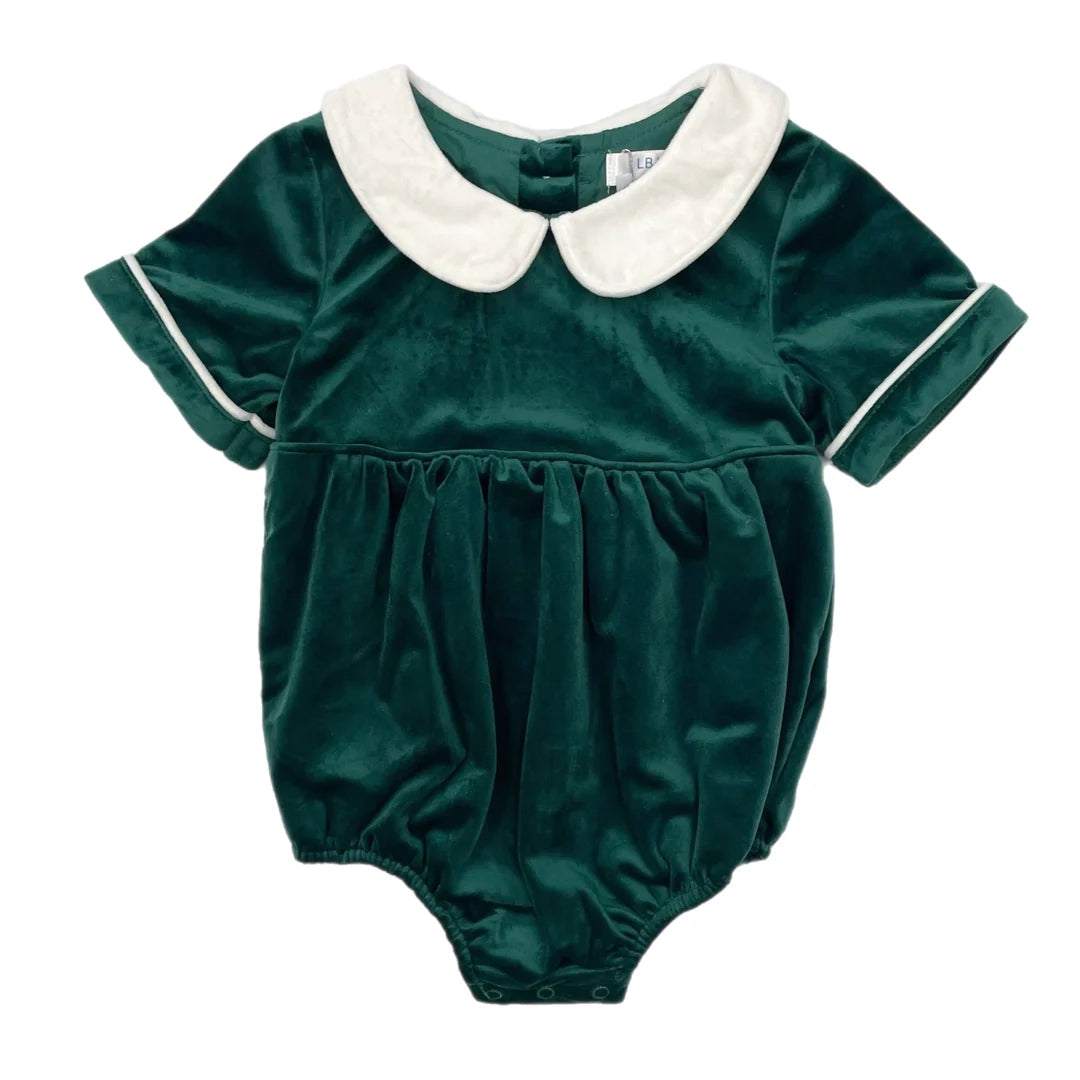 Noah Green Velvet Boy Bubble