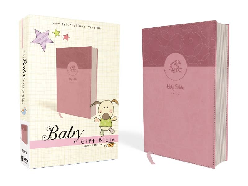 NIV Baby Gift Bible Leathersoft Pink (Keepsake Edition)