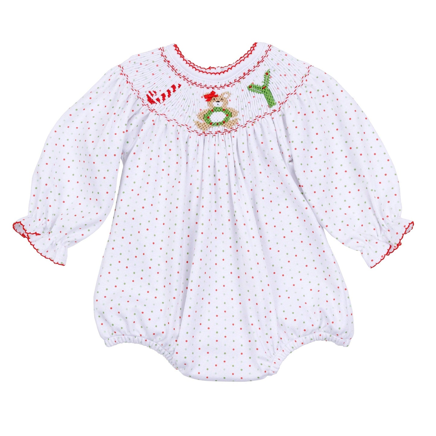 Christmas Joy Classics Bishop Long Sleeve Bubble - Red Girl