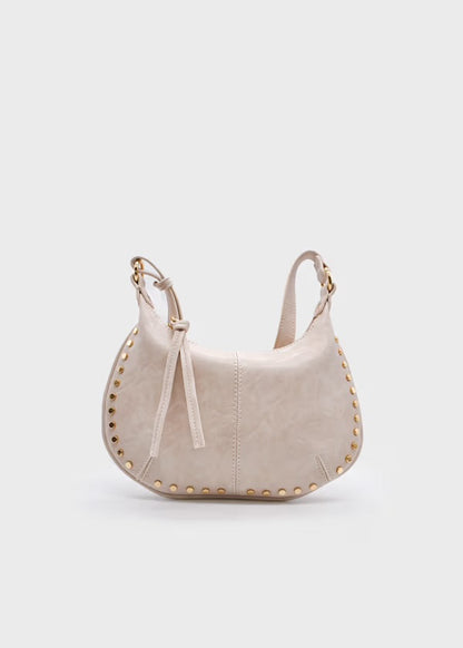 Studded Purse, Beige