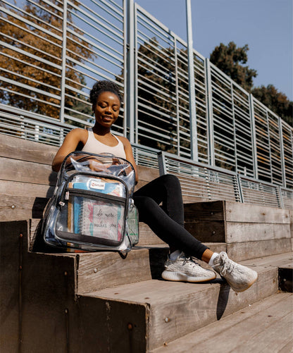 Clear Backpack For School XL | Top YKK® Zip | Black Rhino