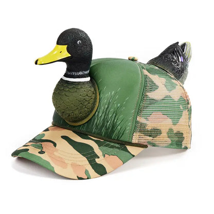 3D Animal Head Trucker Hat, Duck