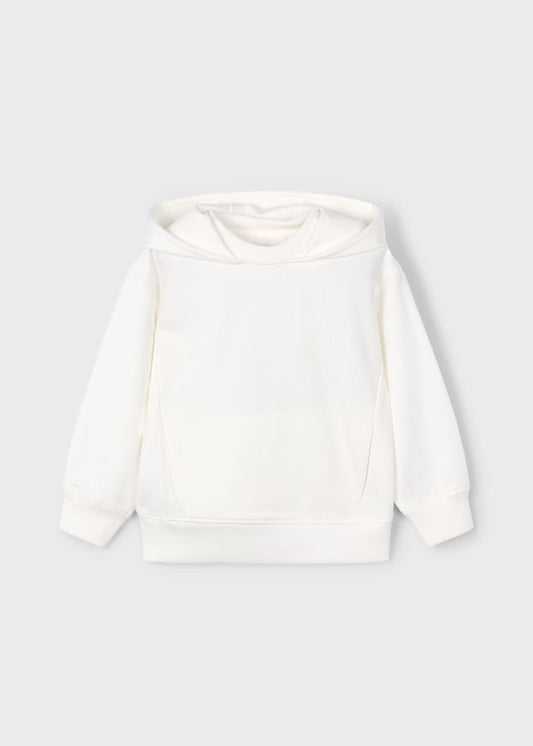 Boys Front Pocket Hoodie, Cream