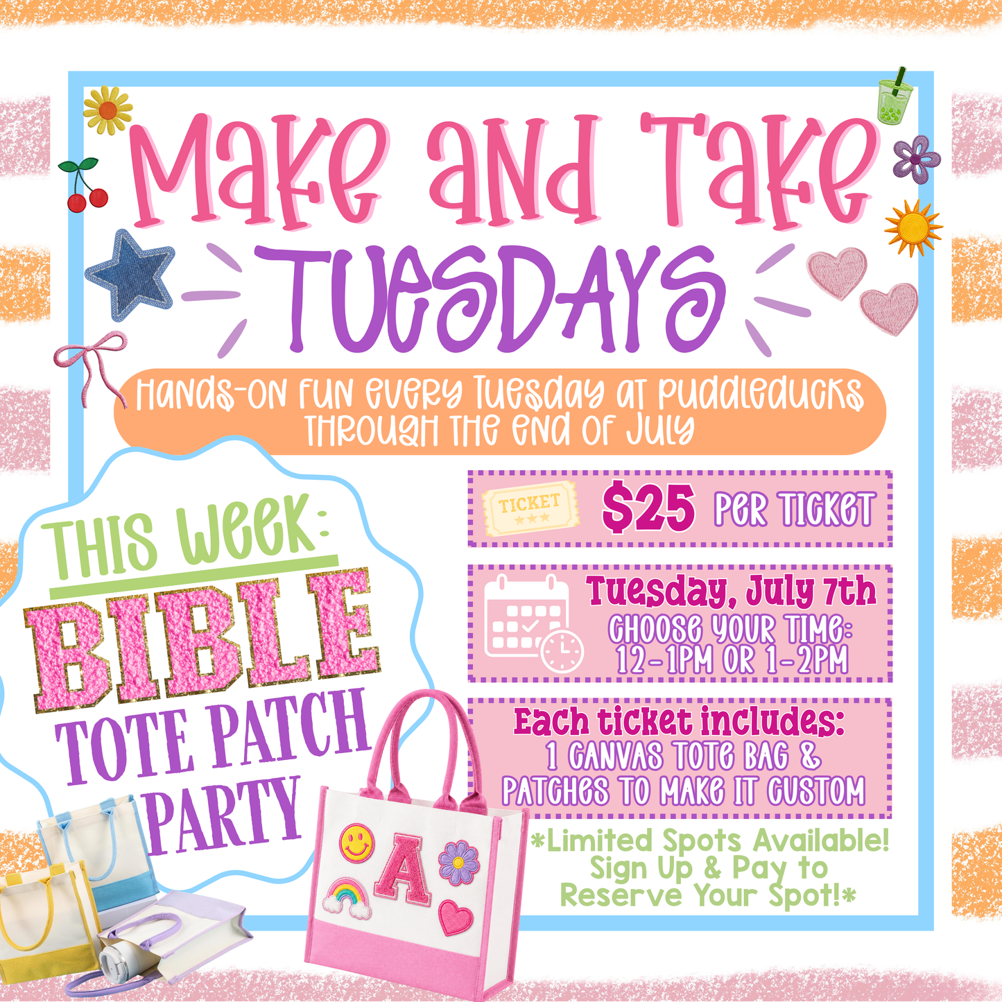 Bible Tote Patch Party