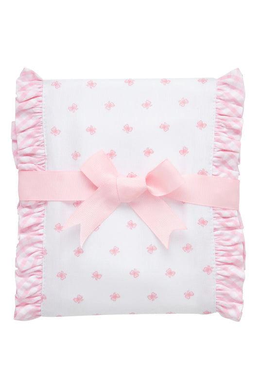 Bow Fancy Fabric Burp