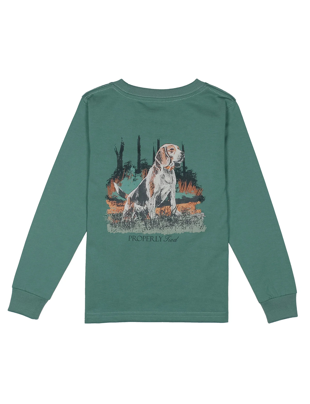 Boys Beagle LS Tee, Marine Green